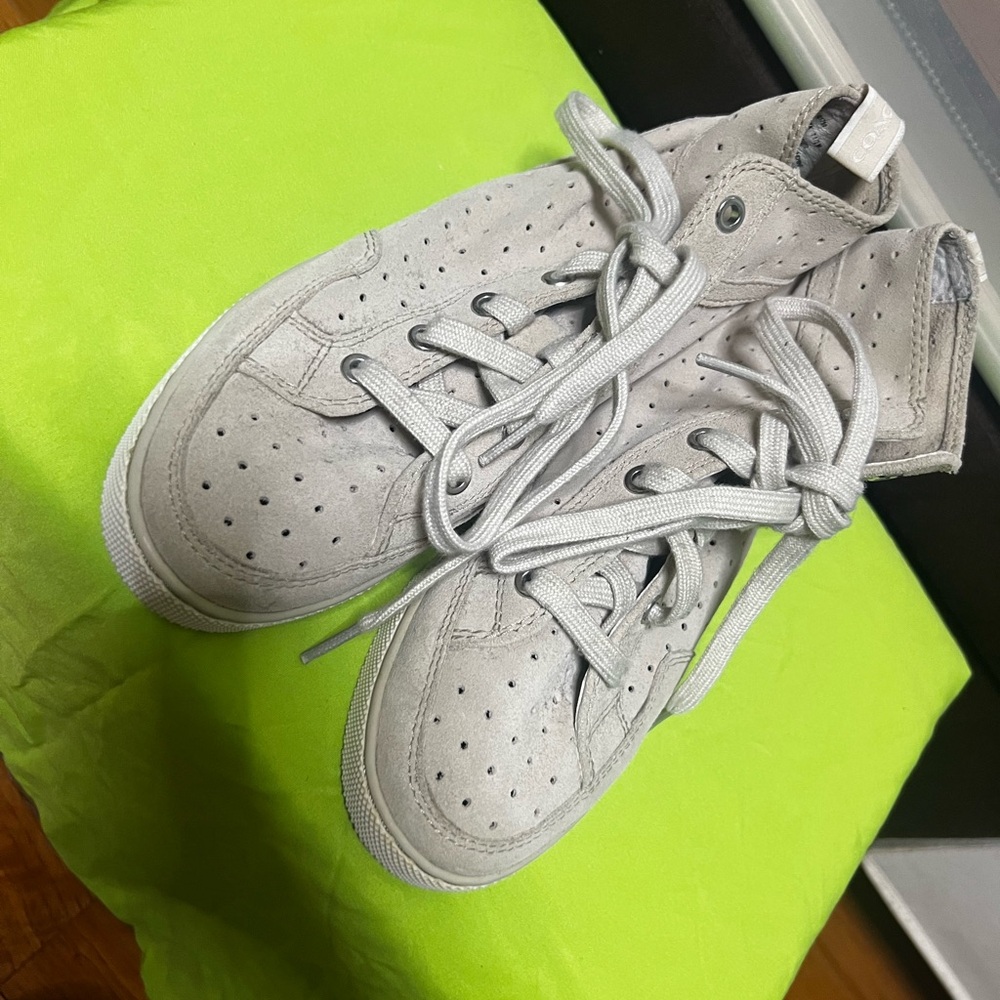 Coach Light Gray High-Top Sneakers